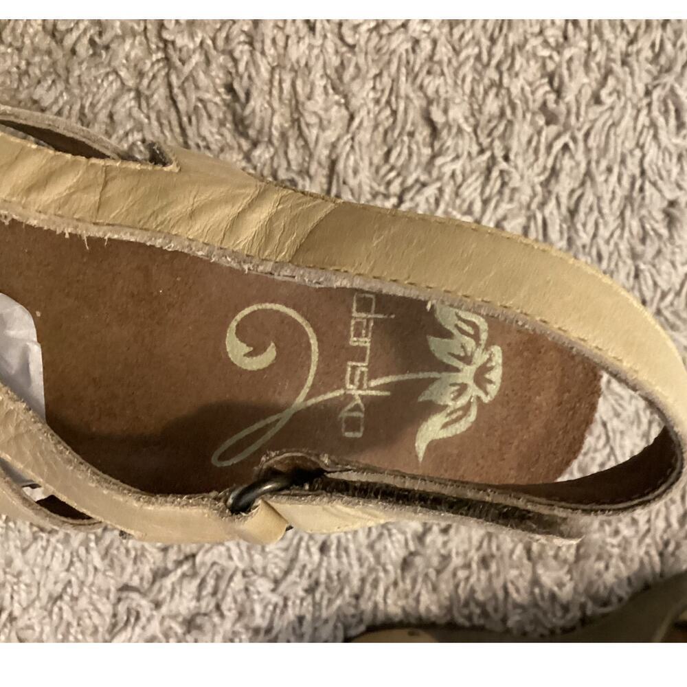 Dansko Womens Felicia Wedge Sandals EU 40 US 9.5 10 Tan Brown Comfort Boho - Picture 9 of 13